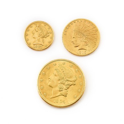 Lot 1133 - United States Gold Coin Group