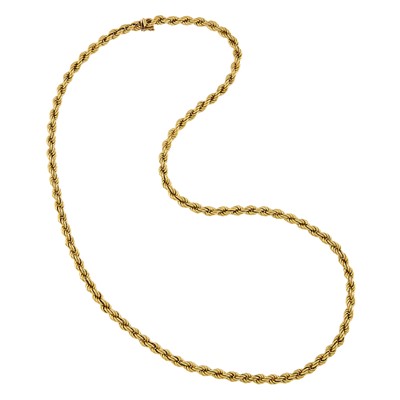 Lot 2122 - Gold Rope-Twist Necklace