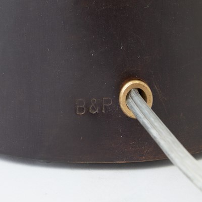 Lot 848 - Julien Barrault Brass and Black Patinated Brass "Helios" Lamp