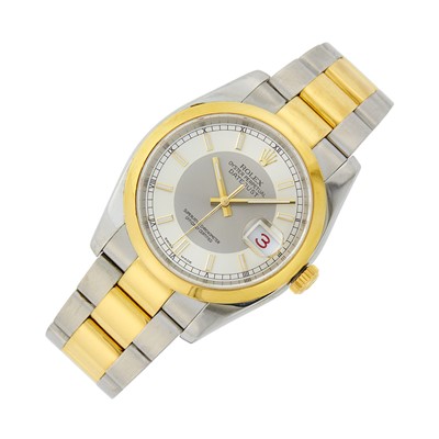 Lot 55 - Rolex Stainless Steel and Gold 'Datejust Tuxedo Bullseye' Wristwatch, Ref. 116203