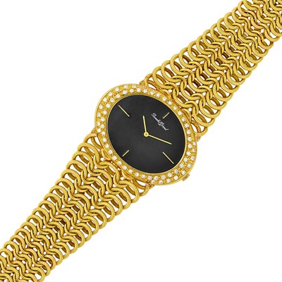 Lot 87 - Bueche Girod Gold and Diamond Wristwatch