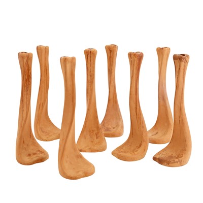 Lot 236 - Set of Eight Elsa Peretti for Tiffany & Co. Terracotta "Bone" Candlesticks