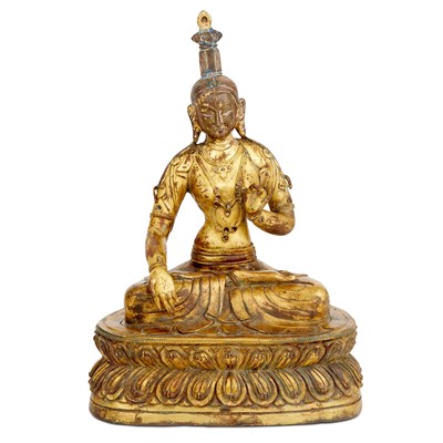 Lot 737 - A Large and Rare Nepalese Gilt Bronze Bodhisattva