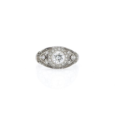 Lot 2111 - Platinum and Diamond Ring