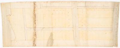 Lot 83 - A large early survey map of Fulton Market and South Street along the East River