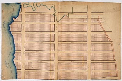 Lot 86 - An attractive and graphic survey map of today's Hell's Kitchen
