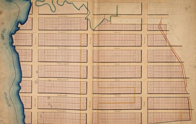 Lot 86 - An attractive and graphic survey map of today's Hell's Kitchen