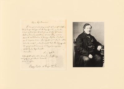 Lot 590 - A letter from Paris by Gioachino Rossini