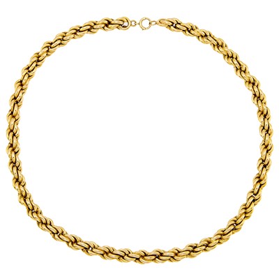 Lot 2044 - Gold Rope-Twist Necklace