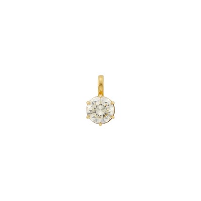 Lot 1187 - Gold and Diamond Pendant