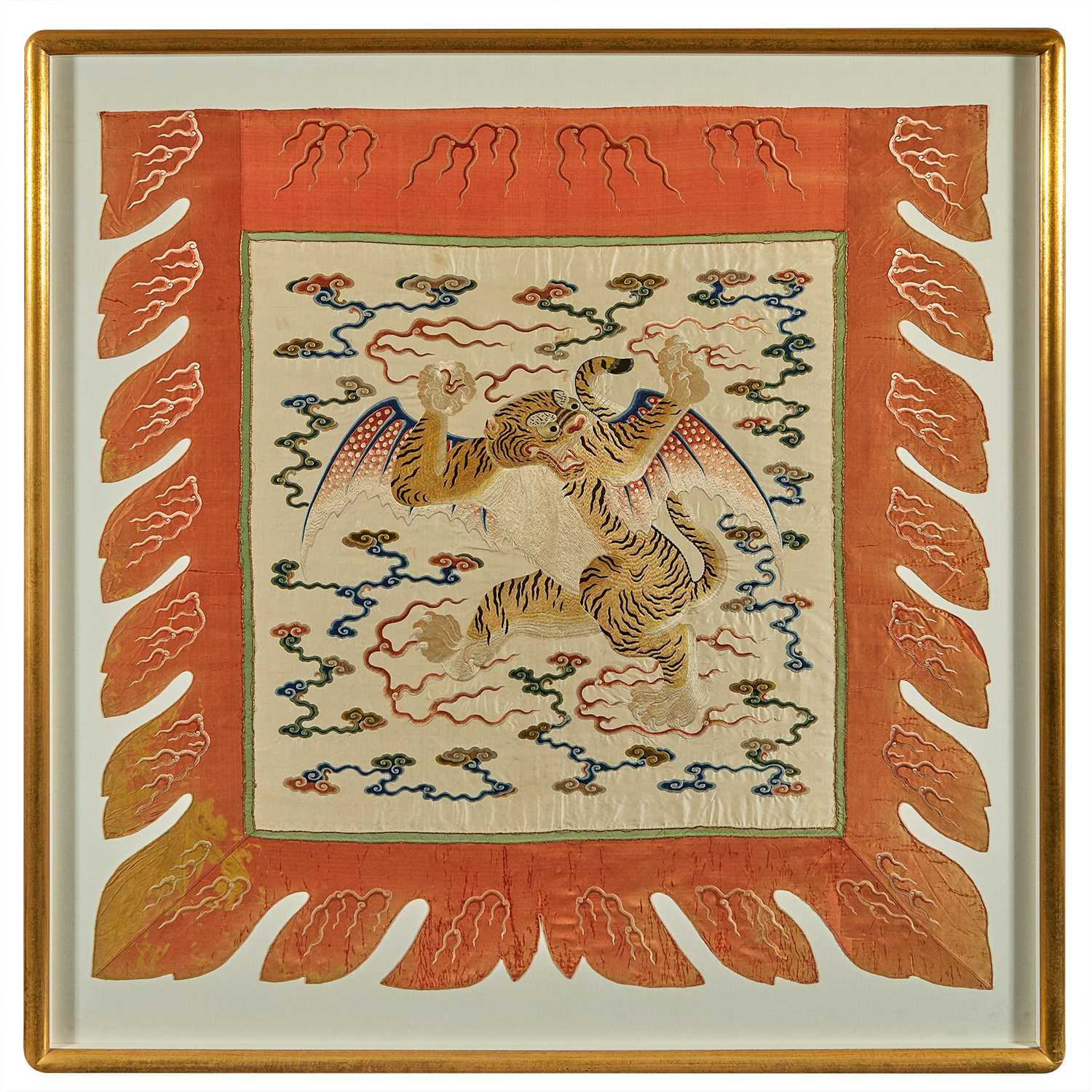Lot 109 - An Exceptionally Rare Chinese Embroidered Silk "Flying Tiger" Banner