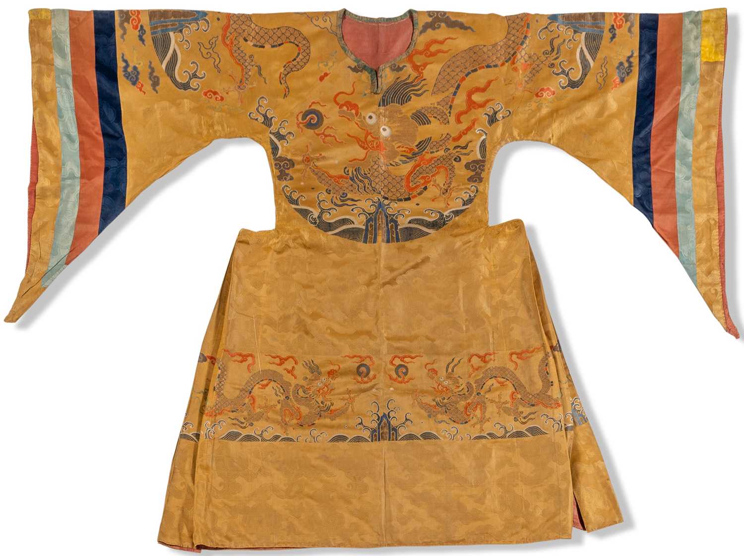 Lot 124 - A Rare Tibetan Cham Dance Robe with Brocade Chinese Silk