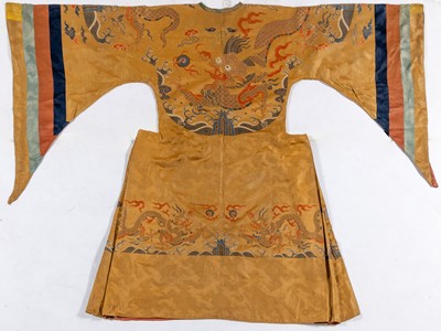 Lot 124 - A Rare Tibetan Cham Dance Robe with Brocade Chinese Silk