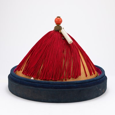 Lot 115 - A Chinese Summer Court Hat and Box