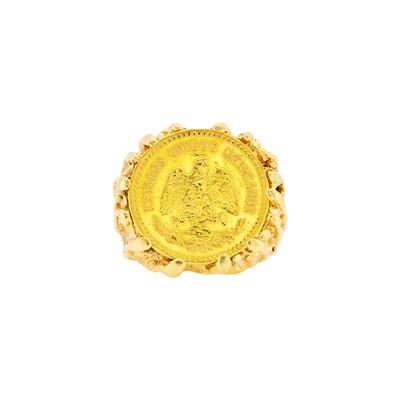 Lot 1306 - Gold and Gold Coin Ring