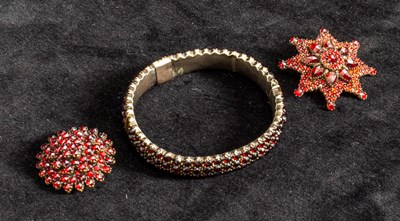 Lot 363 - Group of Bohemian Garnet Jewelry