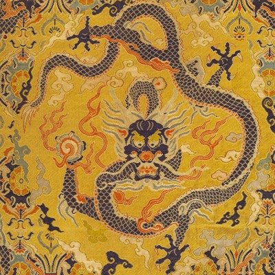 Lot 107 - An Imperial Chinese Brocade Silk "Dragon" Throne Cushion Cover