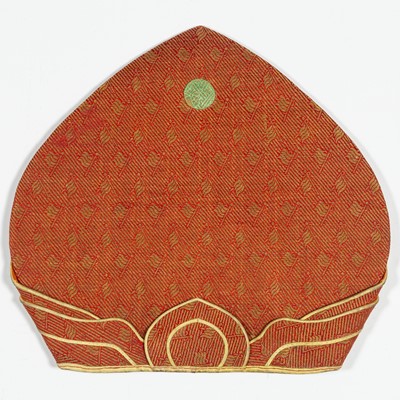 Lot 125 - A Tibetan Brocade Hat of a High Priest