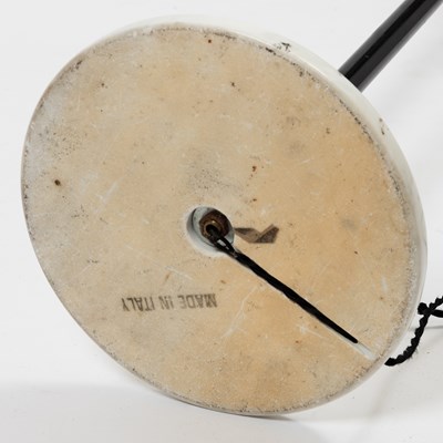 Lot 804 - Italian Mid-Century Modern Chromed and Enameled Metal, Leather, and Marble Triennale Floor Lamp