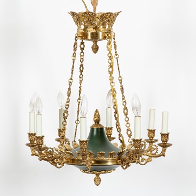 Lot 366 - Empire Style Eight-Light Chandelier