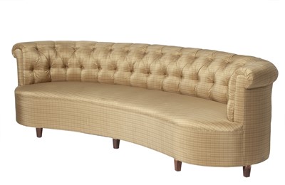 Lot 239 - Custom Curved Jonas Upholstered Sofa