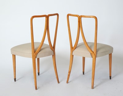 Lot 187 - Set of Eight Guglielmo Ulrich Upholstered Fruitwood Dining Chairs