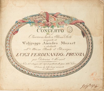 Lot 578 - The first edition of Mozart's Piano Concerto No. 25 in C major
