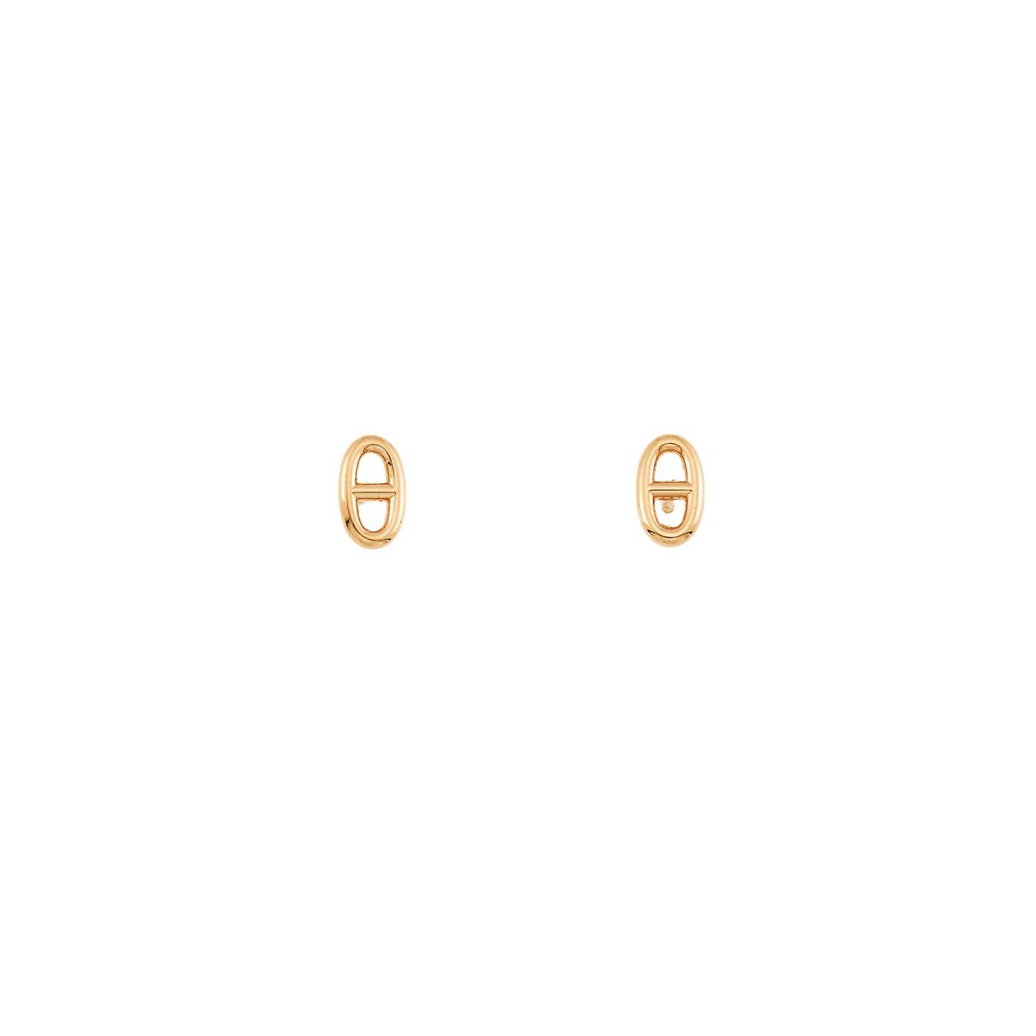 Lot 2001 - Hermès Paris Pair of Rose Gold 'Farandole' Stud Earrings