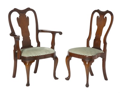 Lot 126 - Set of Ten George II Style Mahogany Dining Chairs