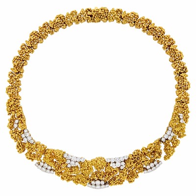 Lot 68 - André Vassort for Boucheron Paris Gold, Platinum and Diamond Necklace