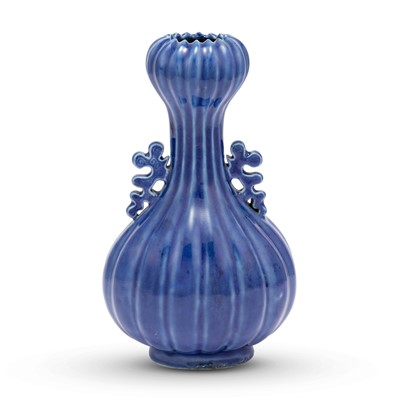 Lot 227 - A Chinese Blue Monochrome Porcelain Vase