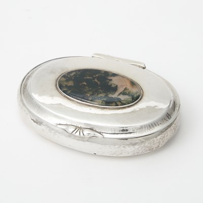 Lot 742 - Georg Jensen Sterling Silver and Agate Box