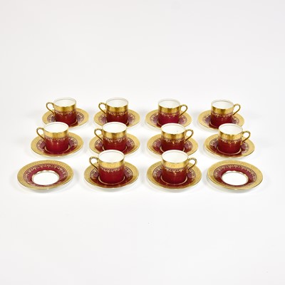 Lot 149 - Set of 12 Aynsley Porcelain Demitasse Cups & Saucers