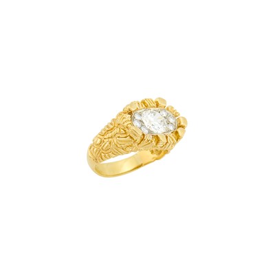 Lot 1088 - Gentleman's Gold and Diamond Ring