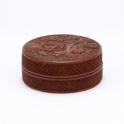 Lot 90 - A Small Chinese Cinnabar Lacquer Box and Cover