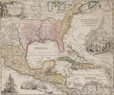 Lot 126 - Homann's expansive map of North America