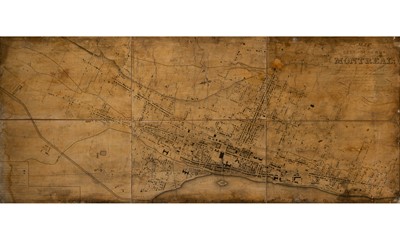 Lot 137 - A scarce and very large plan of Montreal