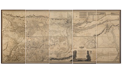 Lot 136 - Bouchette's monumental and rare wall map of Lower Canada