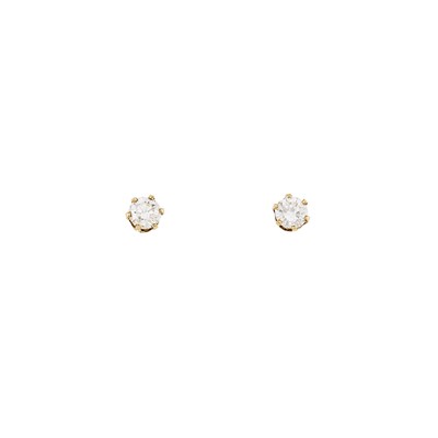 Lot 2071 - Pair of White Gold and Diamond Stud Earrings