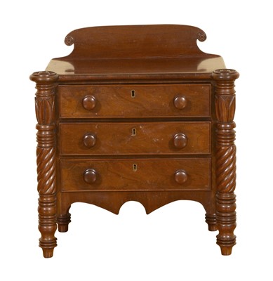Lot 97 - Classical Mahogany Miniature Chest of Drawers