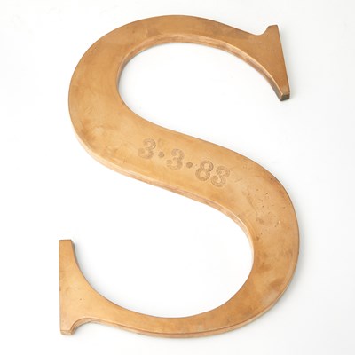 Lot 31 - Brass Letter "S"
