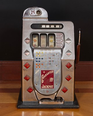 Lot 345 - American Twenty-Five Cent 'Fruit and Bar' Slot Machine