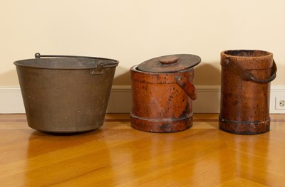 Lot 61 - Victorian Leather Fire Cooler