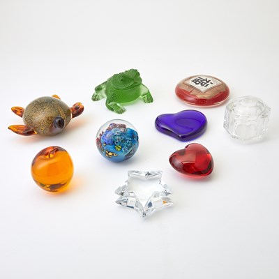 Lot 88 - Group of Nine Glass Paperweights