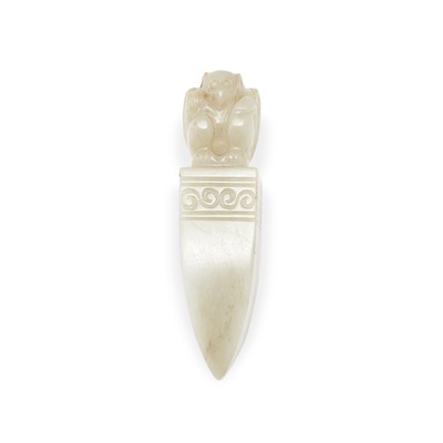 Lot 439 - A Chinese White Jade Pendant