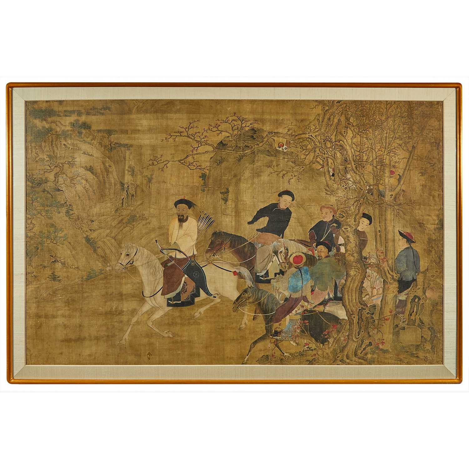 Lot 101 - A Chinese School Painting of An Imperial Hunting Party