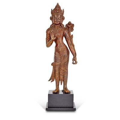 Lot 738 - A Nepalese Bronze Figure of Bodhisattva Padmapani