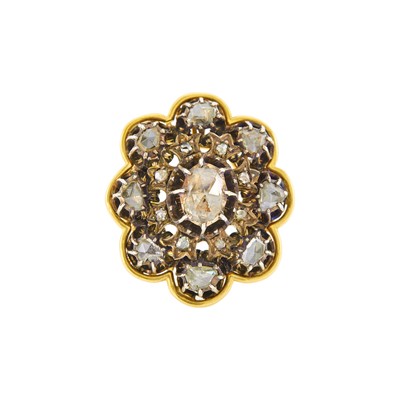 Lot 1164 - Gold, Silver and Diamond Ring