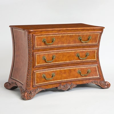 Lot 62 - Continental Baroque Style Faux Leather Commode