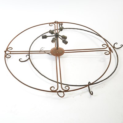 Lot 110 - Ulla Darni Reverse Painted Glass Chandelier